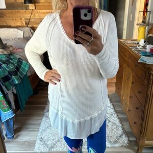 We The Free Off White Knit Tunic Size Large